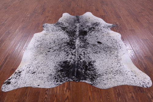 Black Salt & Pepper Natural Cowhide Rug - Large 6' 8