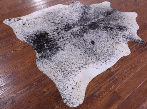 Black Salt & Pepper Natural Cowhide Rug - Large 6' 8