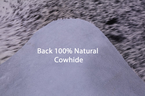 Black Salt & Pepper Natural Cowhide Rug - Large 6' 8