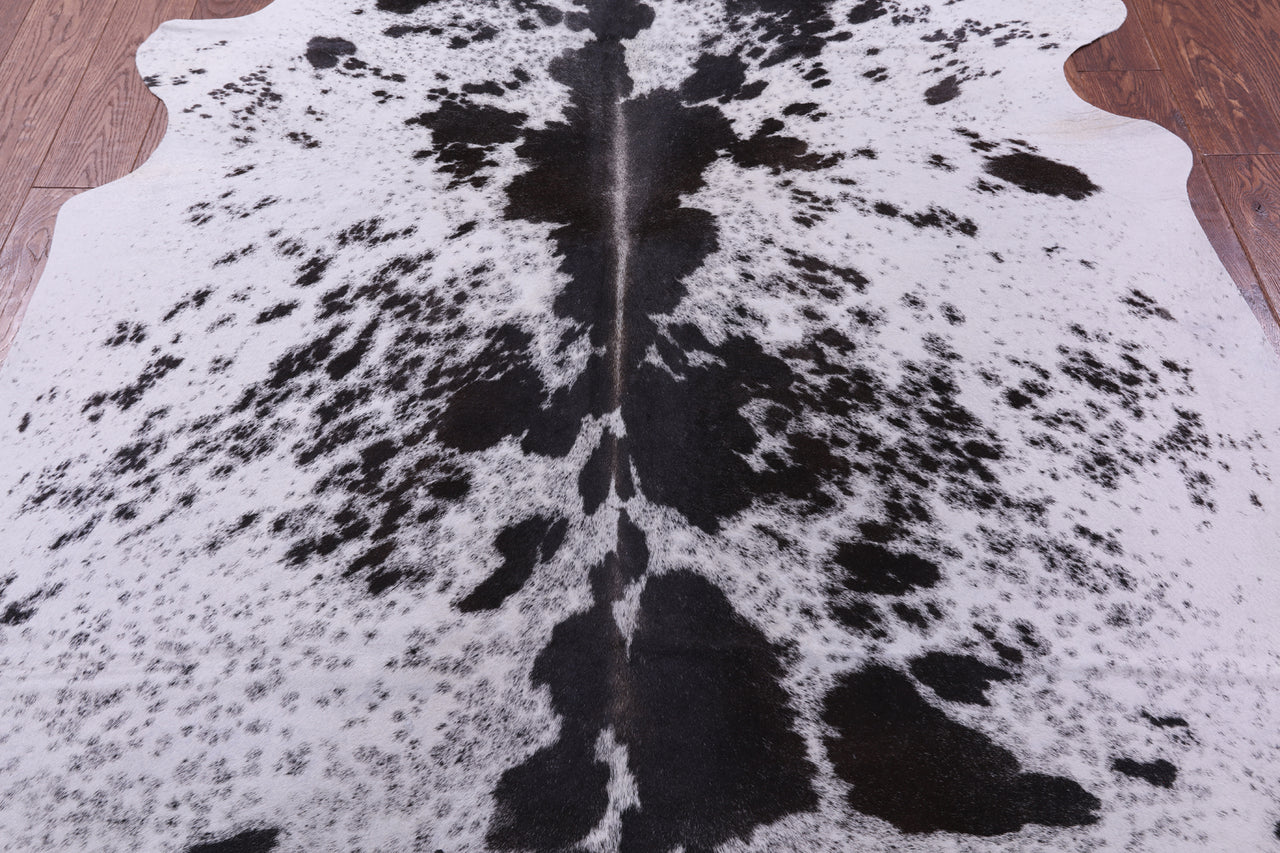 Brown Salt & Pepper Natural Cowhide Rug - X-Large 7' 0"H x 5' 10"W