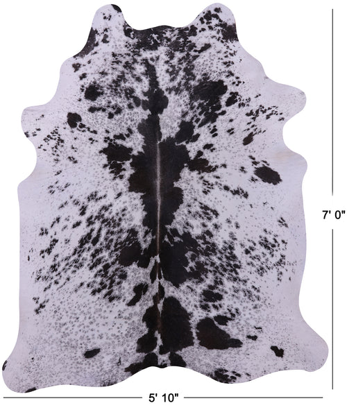 Brown Salt & Pepper Natural Cowhide Rug - X-Large 7' 0