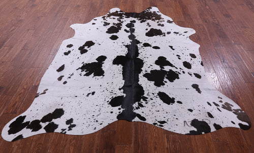 Black Salt & Pepper Natural Cowhide Rug - X-Large 7' 5
