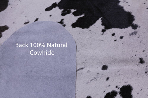 Black Salt & Pepper Natural Cowhide Rug - X-Large 7' 5