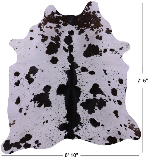 Black Salt & Pepper Natural Cowhide Rug - X-Large 7' 5