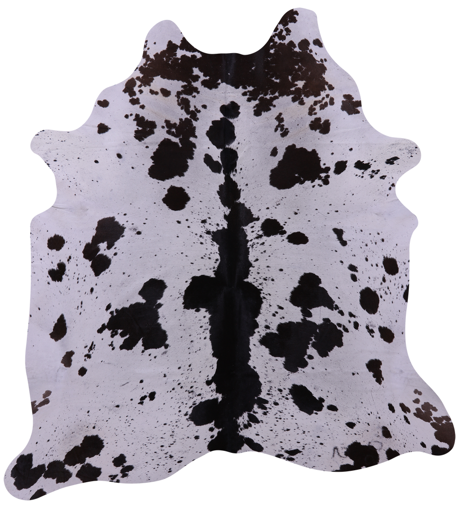 Black Salt & Pepper Natural Cowhide Rug - X-Large 7' 5"H x 6' 10"W