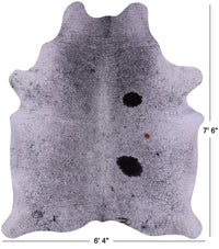 Thumbnail for Black Salt & Pepper Natural Cowhide Rug - X-Large 7' 6