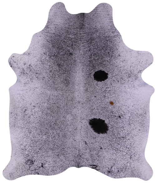 Black Salt & Pepper Natural Cowhide Rug - X-Large 7' 6