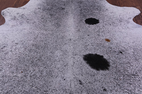 Black Salt & Pepper Natural Cowhide Rug - X-Large 7' 6