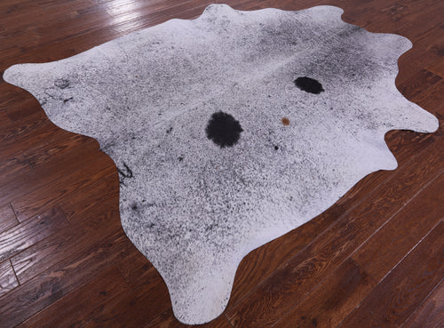 Black Salt & Pepper Natural Cowhide Rug - X-Large 7' 6