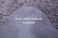 Thumbnail for Black Salt & Pepper Natural Cowhide Rug - X-Large 7' 6