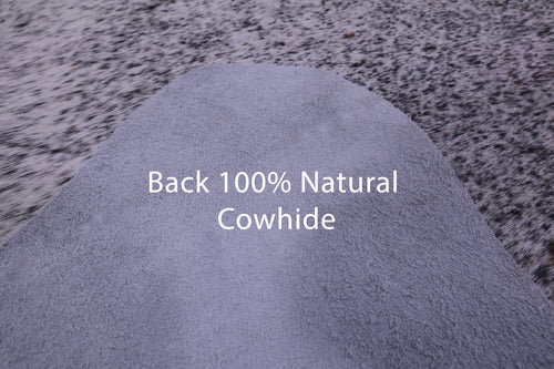 Black Salt & Pepper Natural Cowhide Rug - X-Large 7' 6
