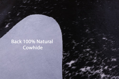 Brown Salt & Pepper Natural Cowhide Rug - Large 6' 10