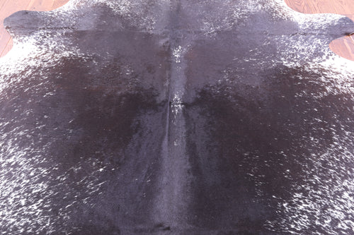 Brown Salt & Pepper Natural Cowhide Rug - Large 6' 10