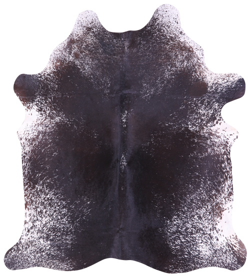 Brown Salt & Pepper Natural Cowhide Rug - Large 6' 10