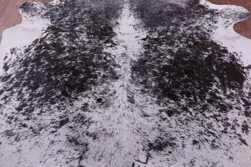 Brown Salt & Pepper Natural Cowhide Rug - X-Large 7' 4