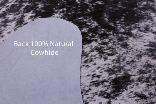 Brown Salt & Pepper Natural Cowhide Rug - X-Large 7' 4