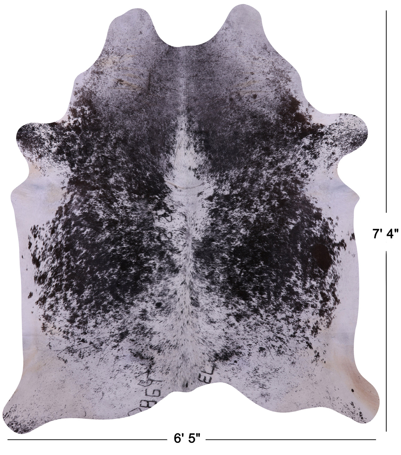 Brown Salt & Pepper Natural Cowhide Rug - X-Large 7' 4"H x 6' 5"W