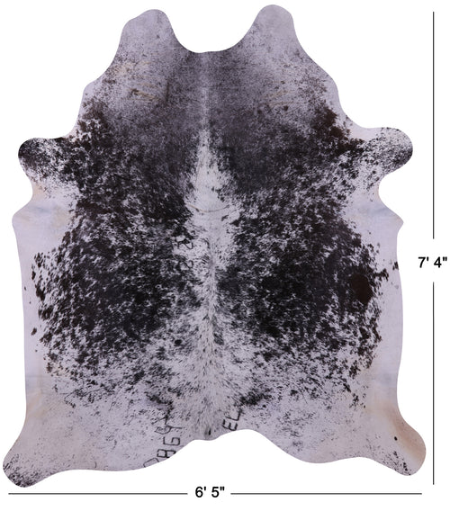 Brown Salt & Pepper Natural Cowhide Rug - X-Large 7' 4