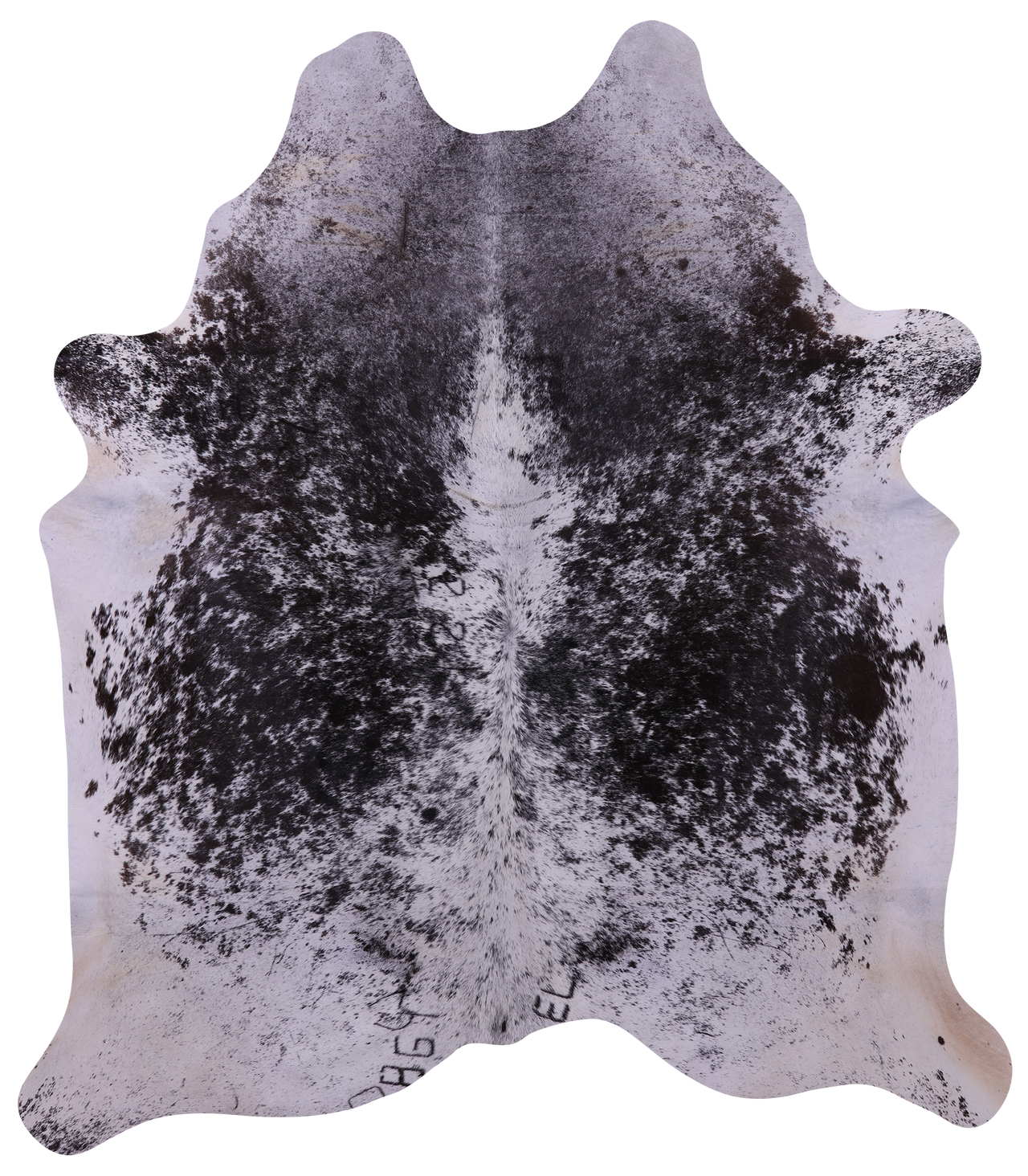 Brown Salt & Pepper Natural Cowhide Rug - X-Large 7' 4"H x 6' 5"W