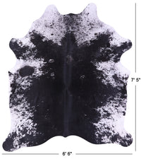 Thumbnail for Black Salt & Pepper Natural Cowhide Rug - X-Large 7' 5