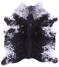 Thumbnail for Black Salt & Pepper Natural Cowhide Rug - X-Large 7' 5