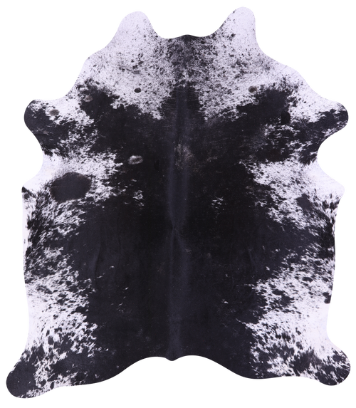 Black Salt & Pepper Natural Cowhide Rug - X-Large 7' 5