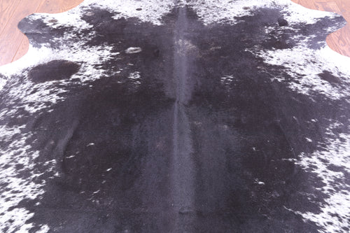 Black Salt & Pepper Natural Cowhide Rug - X-Large 7' 5