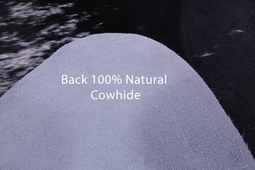 Black Salt & Pepper Natural Cowhide Rug - X-Large 7' 5