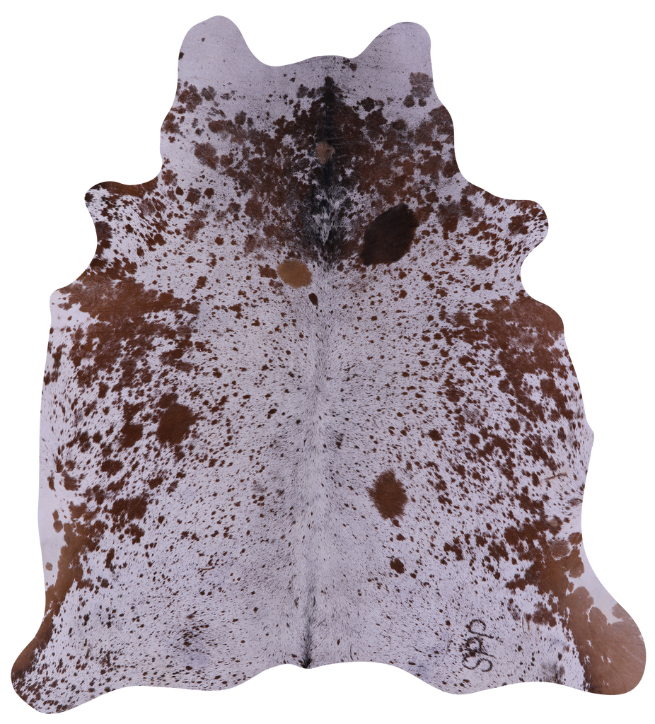 Brown Salt & Pepper Natural Cowhide Rug - X-Large 7' 3"H x 6' 5"W