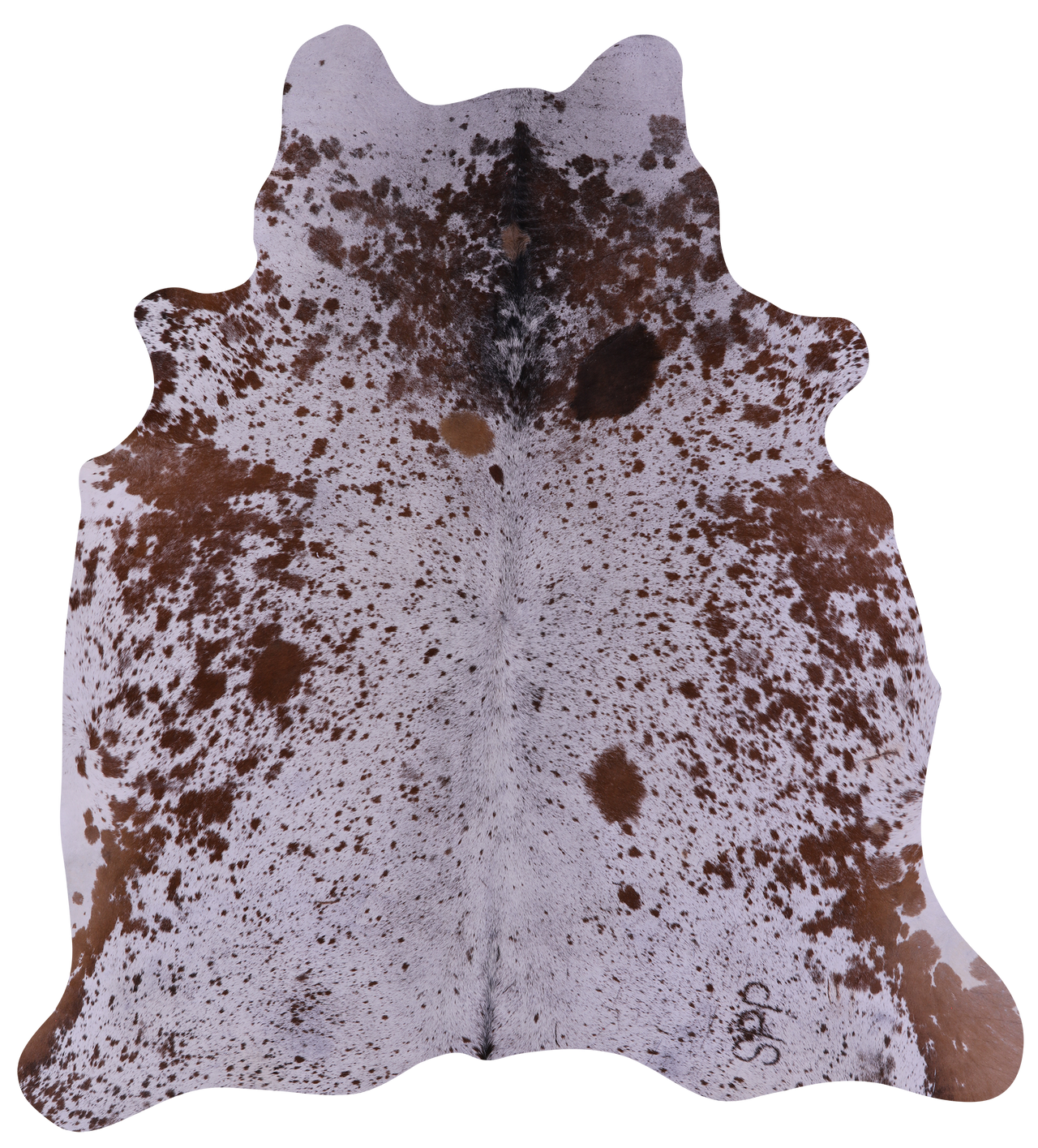Brown Salt & Pepper Natural Cowhide Rug - X-Large 7' 3"H x 6' 5"W