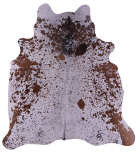 Thumbnail for Brown Salt & Pepper Natural Cowhide Rug - X-Large 7' 3