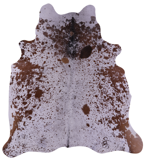 Brown Salt & Pepper Natural Cowhide Rug - X-Large 7' 3