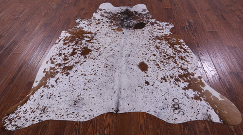 Brown Salt & Pepper Natural Cowhide Rug - X-Large 7' 3