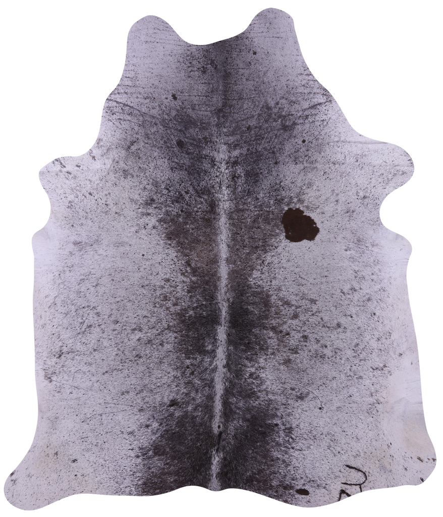 Brown Salt & Pepper Natural Cowhide Rug - X-Large 7' 5"H x 6' 5"W