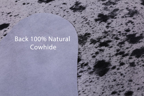Black Salt & Pepper Natural Cowhide Rug - X-Large 7' 0
