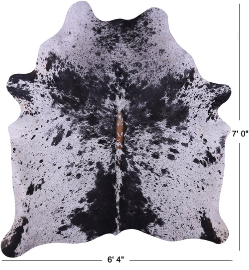 Black Salt & Pepper Natural Cowhide Rug - X-Large 7' 0