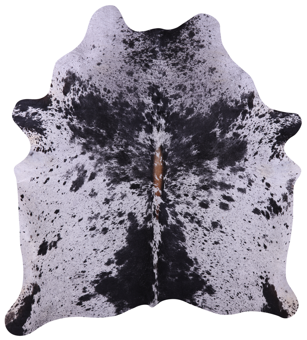 Black Salt & Pepper Natural Cowhide Rug - X-Large 7' 0"H x 6' 4"W