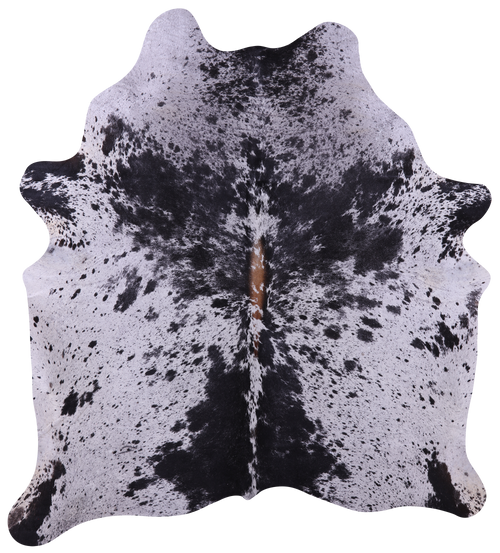 Black Salt & Pepper Natural Cowhide Rug - X-Large 7' 0