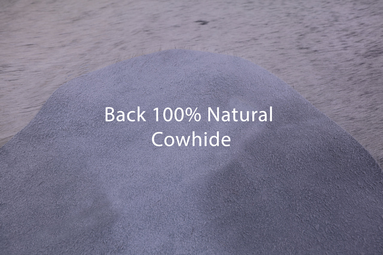 Black Salt & Pepper Natural Cowhide Rug - XX-Large 8' 1"H x 6' 9"W