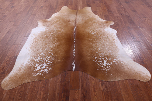 Brown Salt & Pepper Natural Cowhide Rug - X-Large 7' 6