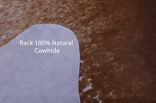 Brown Salt & Pepper Natural Cowhide Rug - X-Large 7' 6