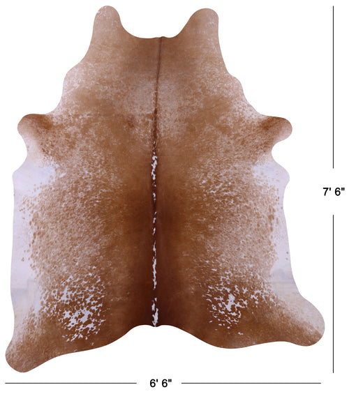 Brown Salt & Pepper Natural Cowhide Rug - X-Large 7' 6