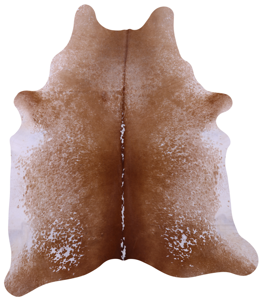 Brown Salt & Pepper Natural Cowhide Rug - X-Large 7' 6"H x 6' 6"W