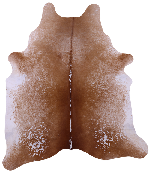 Brown Salt & Pepper Natural Cowhide Rug - X-Large 7' 6
