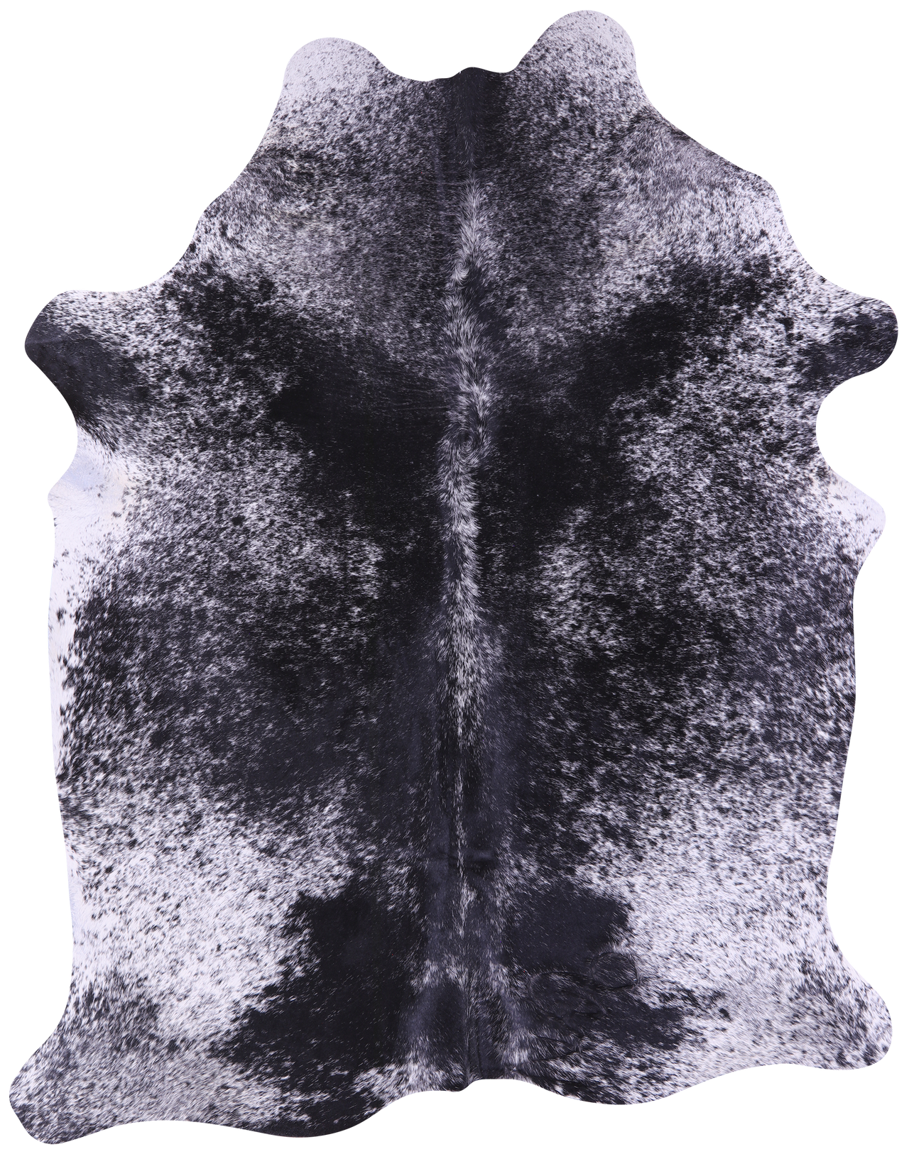 Black Salt & Pepper Natural Cowhide Rug - X-Large 7' 2"H x 5' 7"W