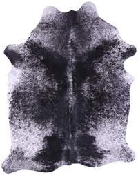 Thumbnail for Black Salt & Pepper Natural Cowhide Rug - X-Large 7' 2