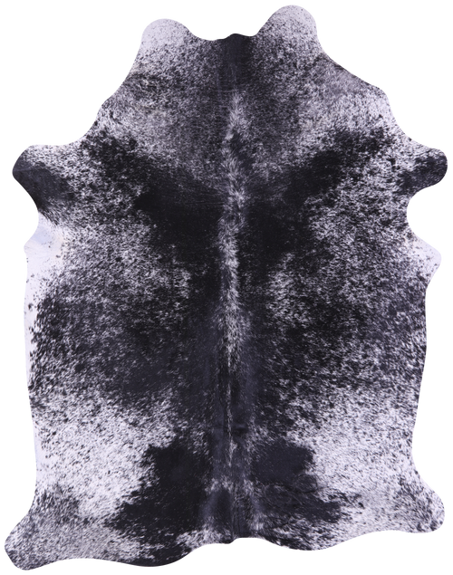Black Salt & Pepper Natural Cowhide Rug - X-Large 7' 2