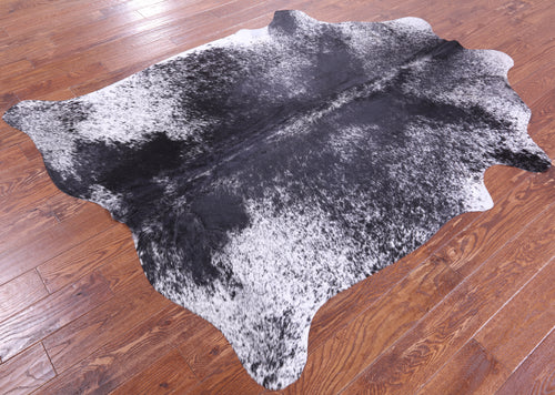 Black Salt & Pepper Natural Cowhide Rug - X-Large 7' 2