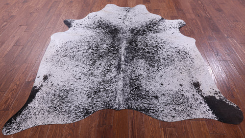 Black Salt & Pepper Natural Cowhide Rug - X-Large 7' 1