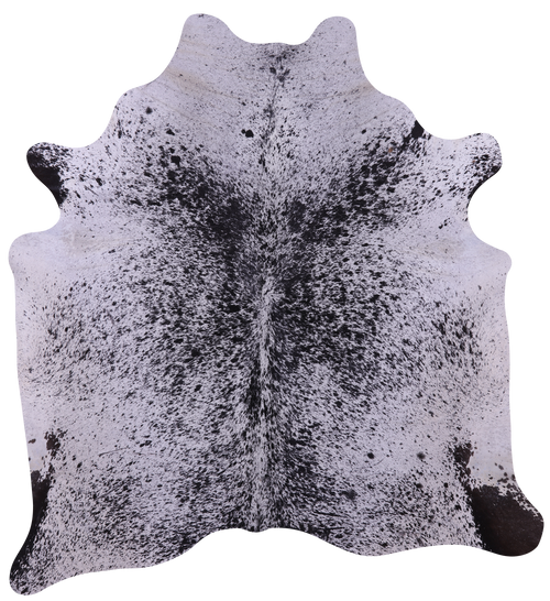 Black Salt & Pepper Natural Cowhide Rug - X-Large 7' 1